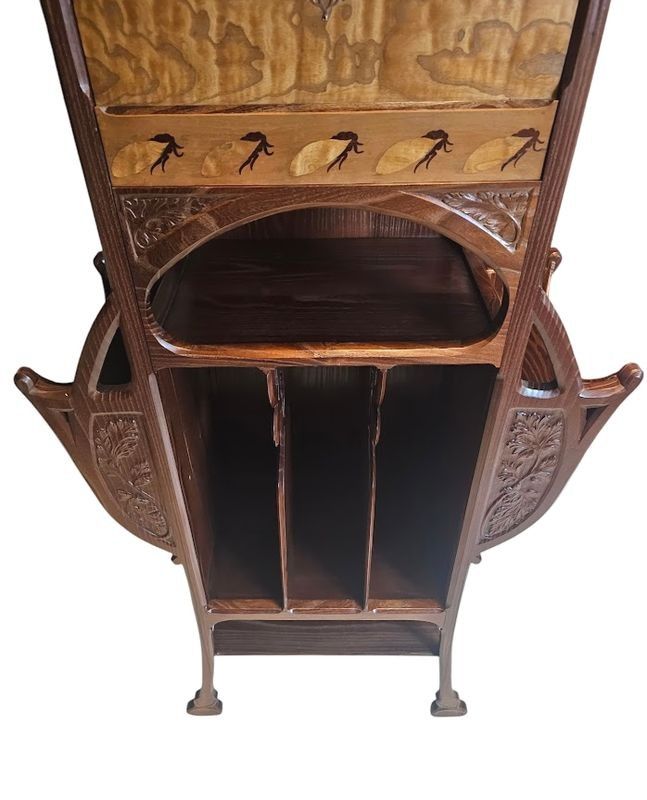 Maurice Alet Meuble d'Entre-deux art Nouveau "Aux Cigales"