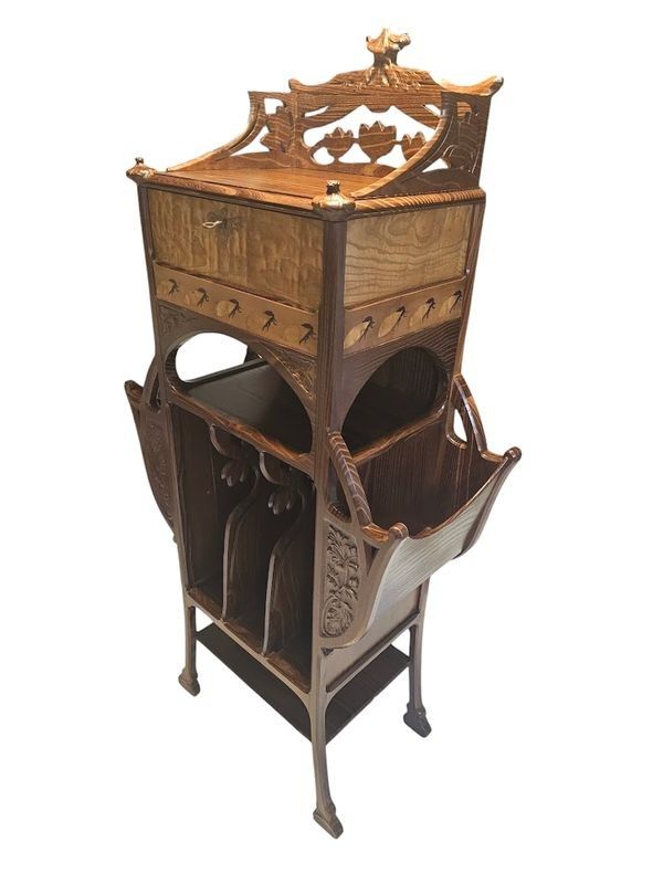 Maurice Alet Meuble d'Entre-deux art Nouveau "Aux Cigales"
