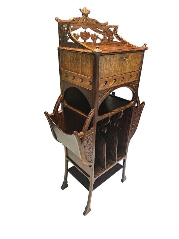 Maurice Alet Meuble d'Entre-deux art Nouveau "Aux Cigales"
