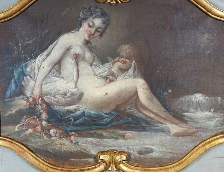 Trumeau Peinture Leda Et Le Cygne