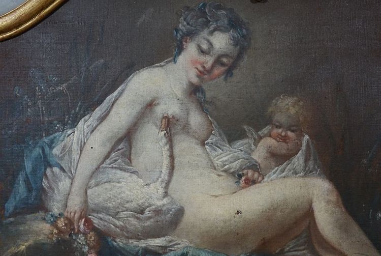Trumeau Peinture Leda Et Le Cygne
