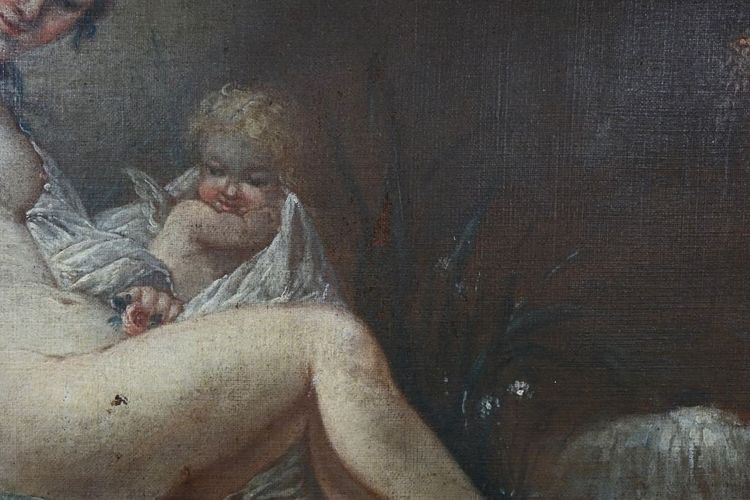 Trumeau Peinture Leda Et Le Cygne