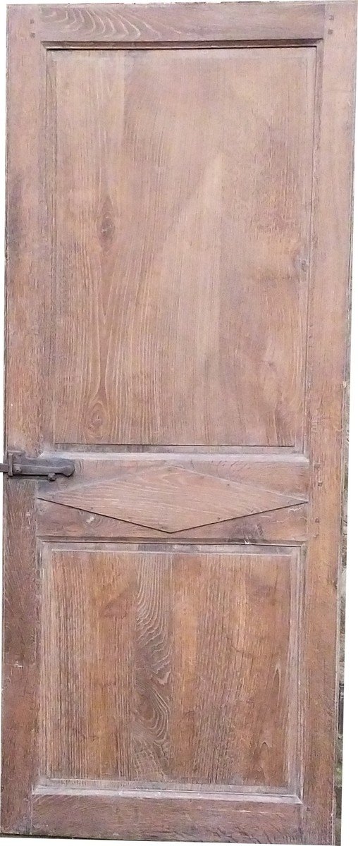 Two Old Doors End XVIIIth Directory In Noble Wood Door Alcove Woodwork