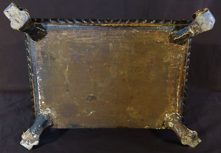 Large Italian Box / Cassone Lacquered And Gilded