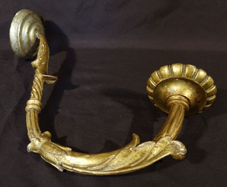 Pair Of Golden Wooden Light Arms
