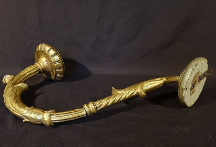 Pair Of Golden Wooden Light Arms