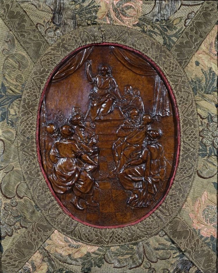 Bas Relief Cuir Repoussé XVIIIème