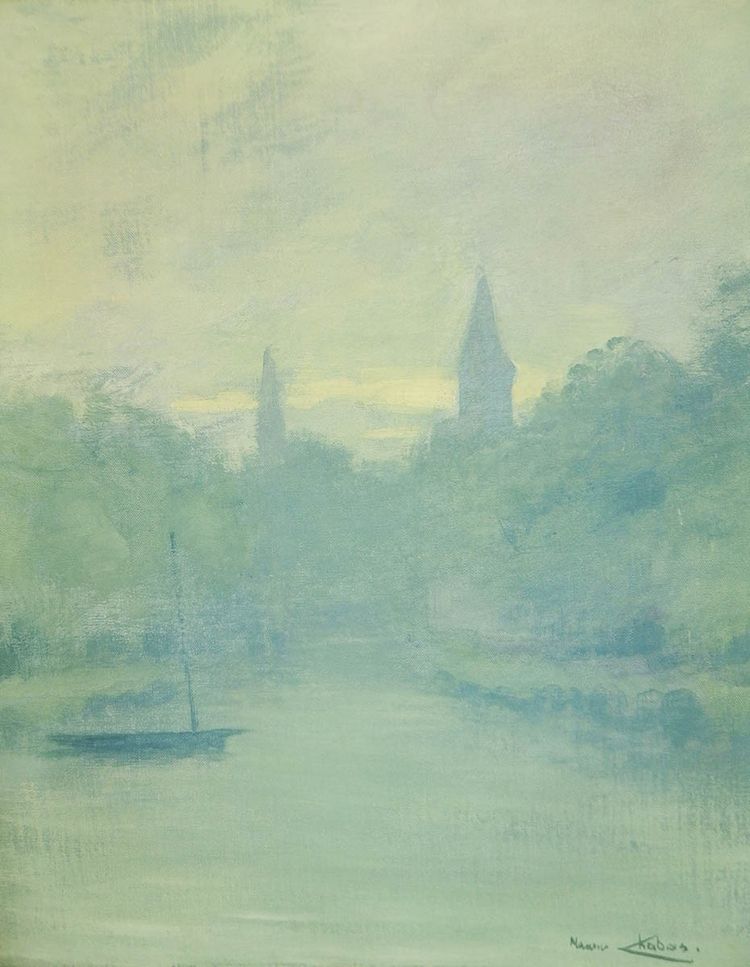 Paysage de rivière par Maurice Chabas