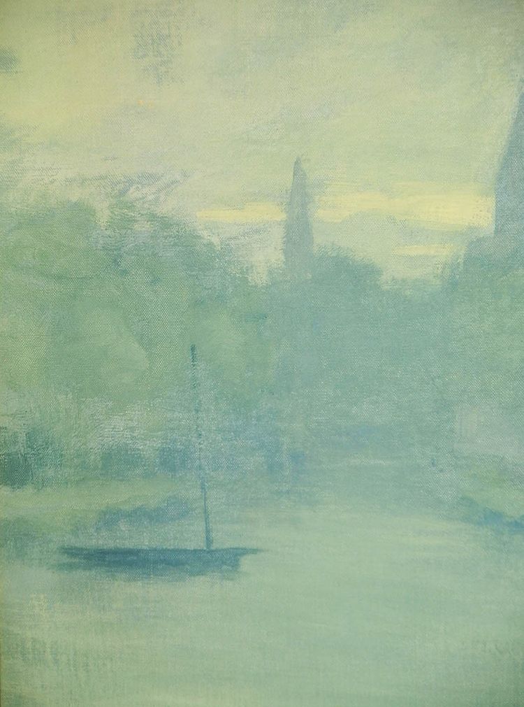 Paysage de rivière par Maurice Chabas