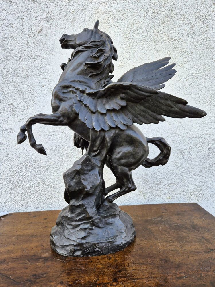 E Picault, Persée ou la naissance de Pégase, Scultura firmata, fine XIX secolo