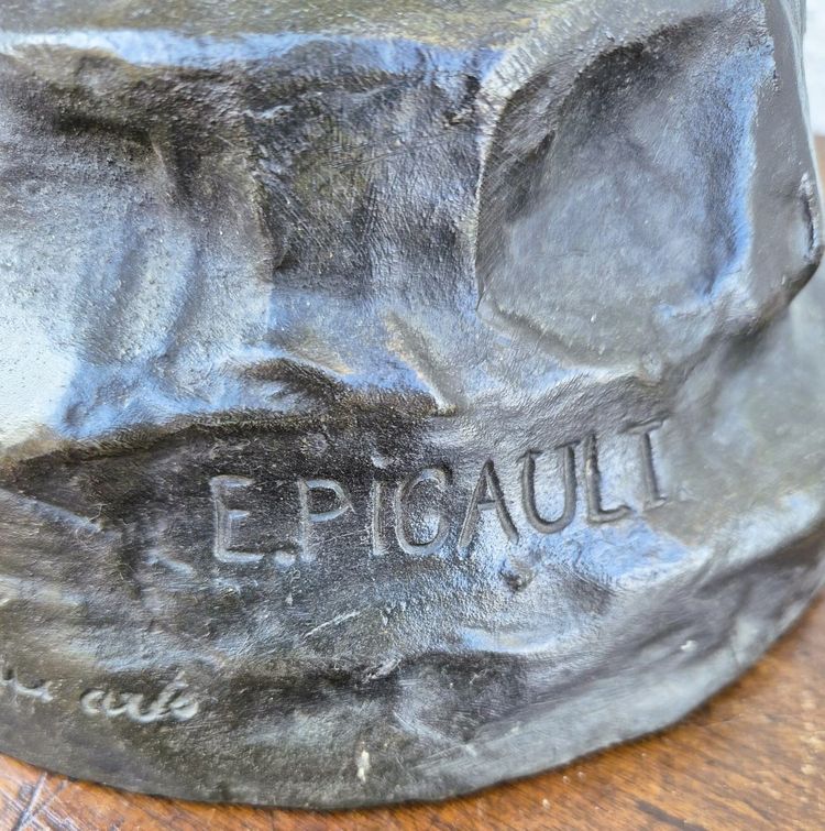 E Picault, Persée ou la naissance de Pégase, Scultura firmata, fine XIX secolo