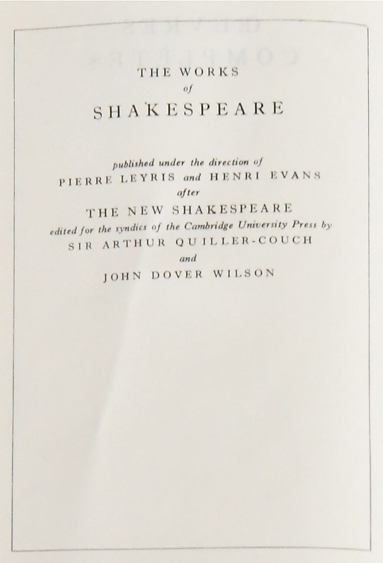 Œuvres complètes bilingue de Shakespeare en 12 volumes - Club français du Livre, 1962