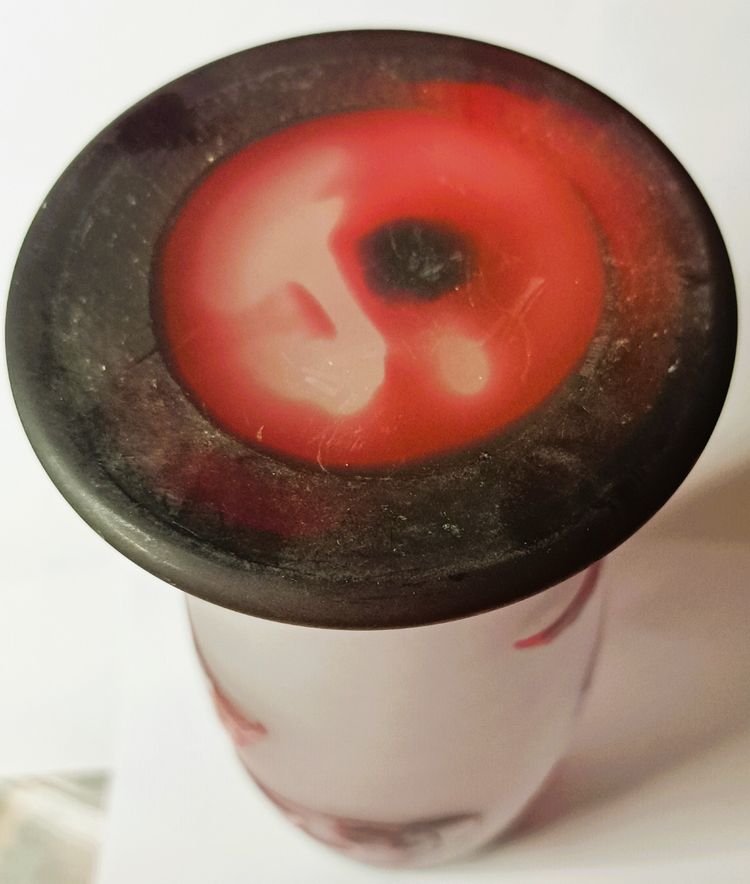   Vase mit Engelstrompetendekor aus violettem Cameoglas D'ARGENTAL - Paul NICOLAS (1875-1952)