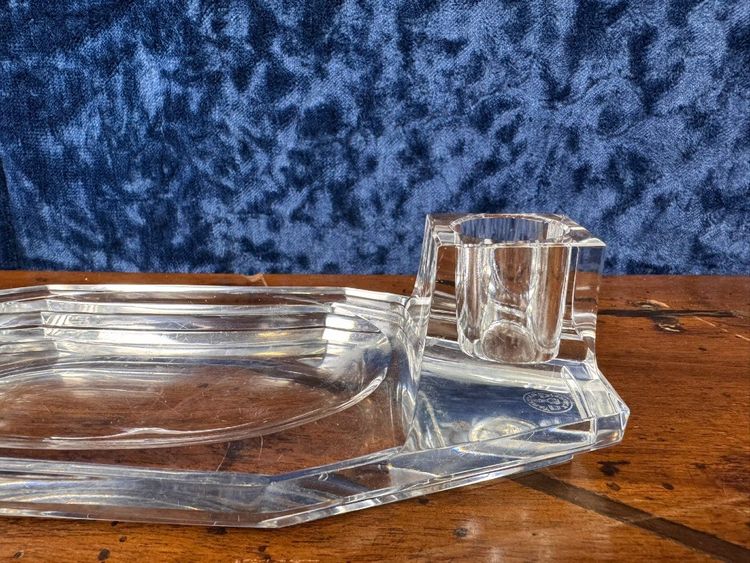 Baccarat : Seltener Kugelschreiberhalter Aus Kristall Um 1950