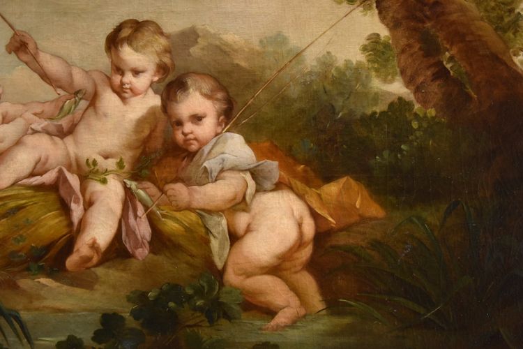 Putti En Pêcheurs, François Boucher (Paris, 1703 - 1770) école De 