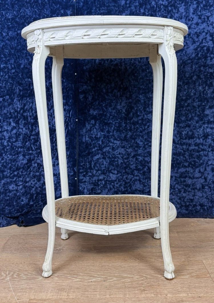 Sellette Ou Guéridon d'Appoint Style Louis XV En Bois Laqué