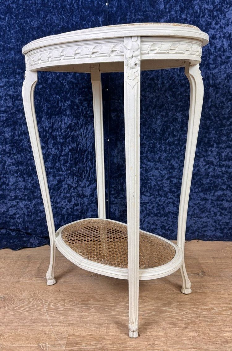 Sellette Ou Guéridon d'Appoint Style Louis XV En Bois Laqué