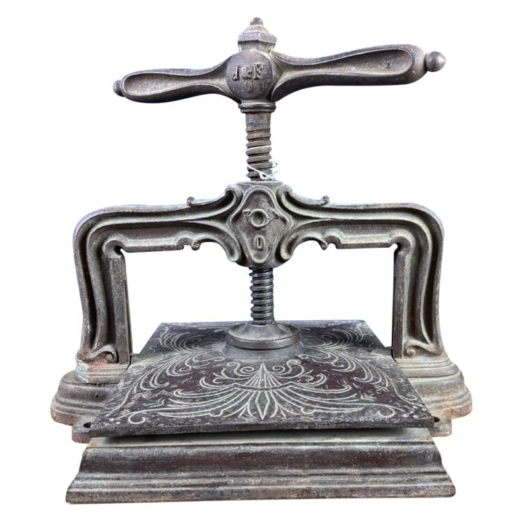 Jugendstil-Bindepresse aus Gusseisen