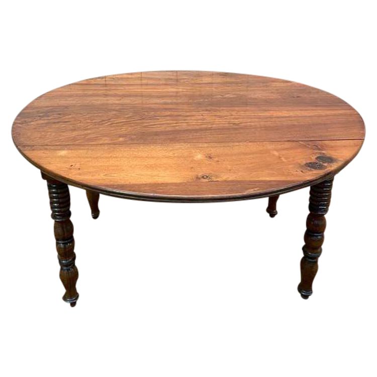 Louis Philippe round walnut dining table
