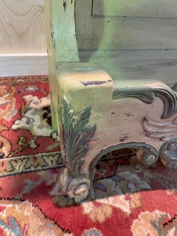 Estanier provençale en bois réchampi 
