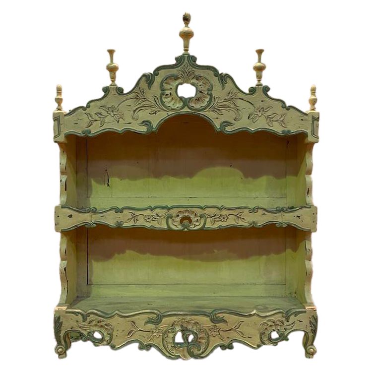 Estanier provençale en bois réchampi 