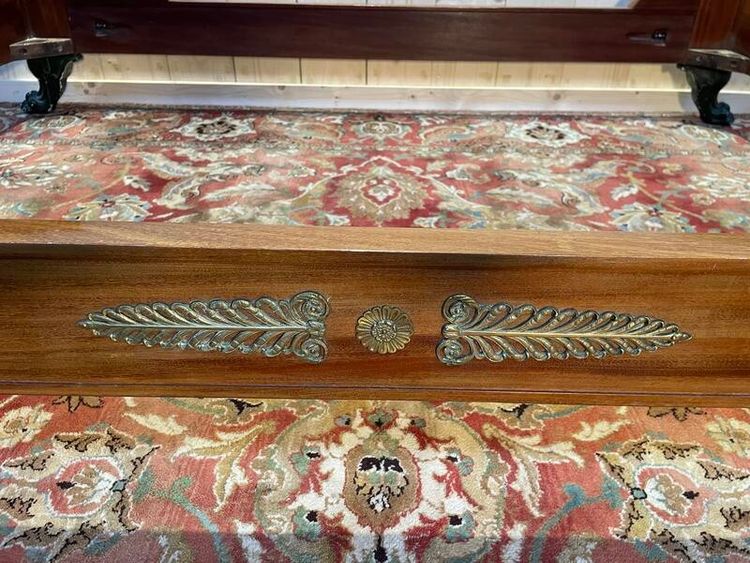 Letto impero in mogano e bronzo