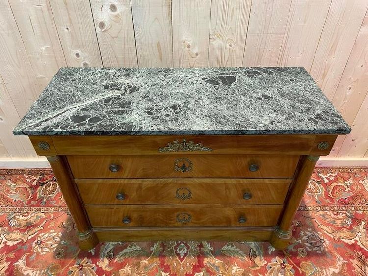 Commode de style Empire marbre vert 