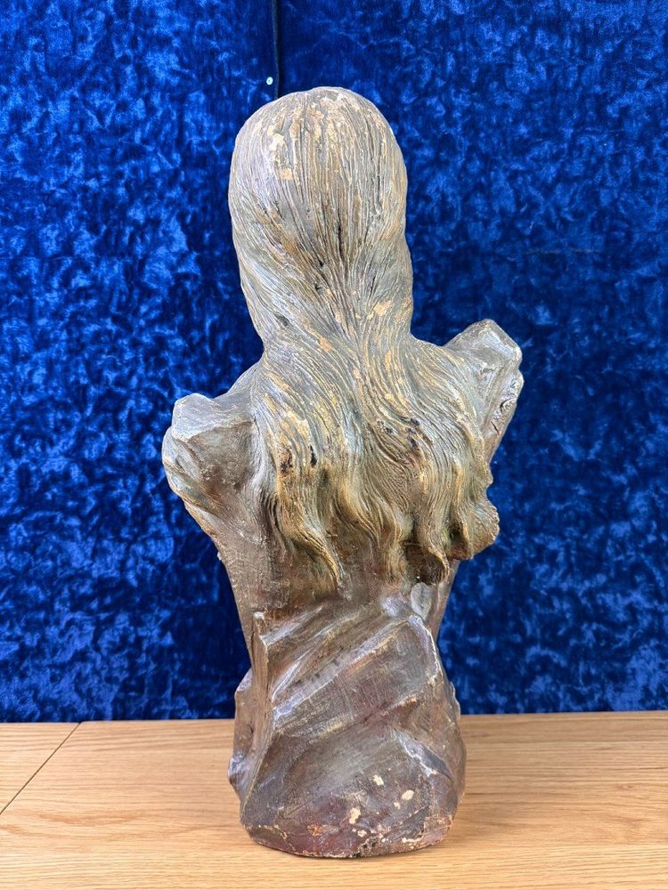 d'Après Villanis : Busto in terracotta periodo Art Nouveau Circa 1900 / H52cm
