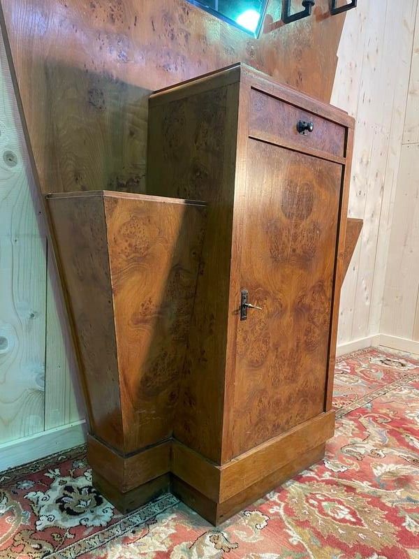 Garderobe - Art Deco Garderobe aus Ulmenholz