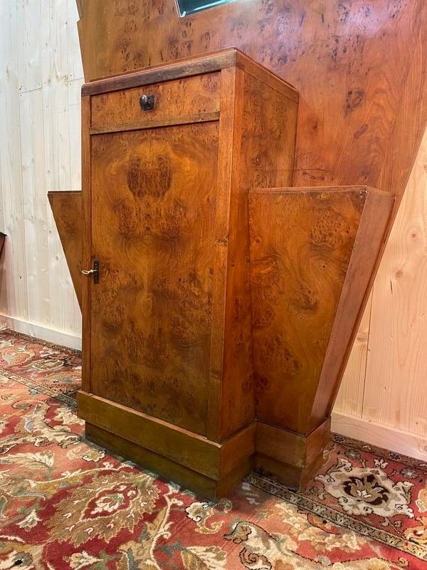 Garderobe - Art Deco Garderobe aus Ulmenholz