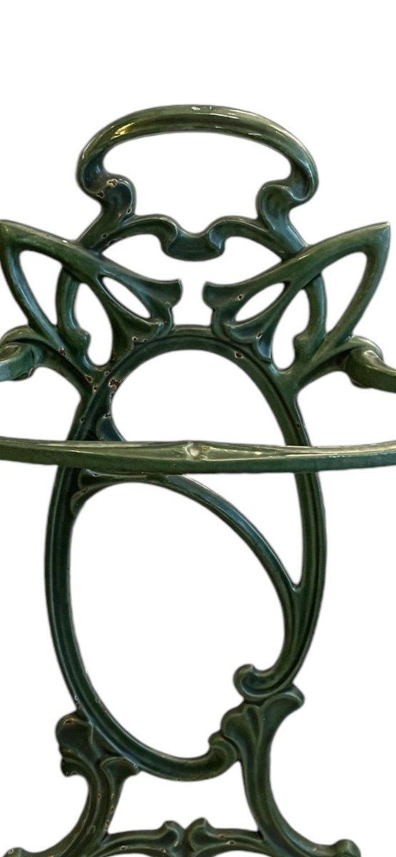 Portaombrelli in ghisa smaltata in stile Art Nouveau