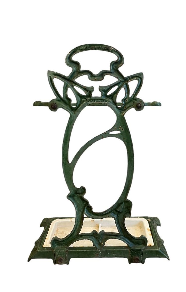 Portaombrelli in ghisa smaltata in stile Art Nouveau