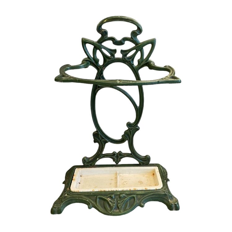 Portaombrelli in ghisa smaltata in stile Art Nouveau