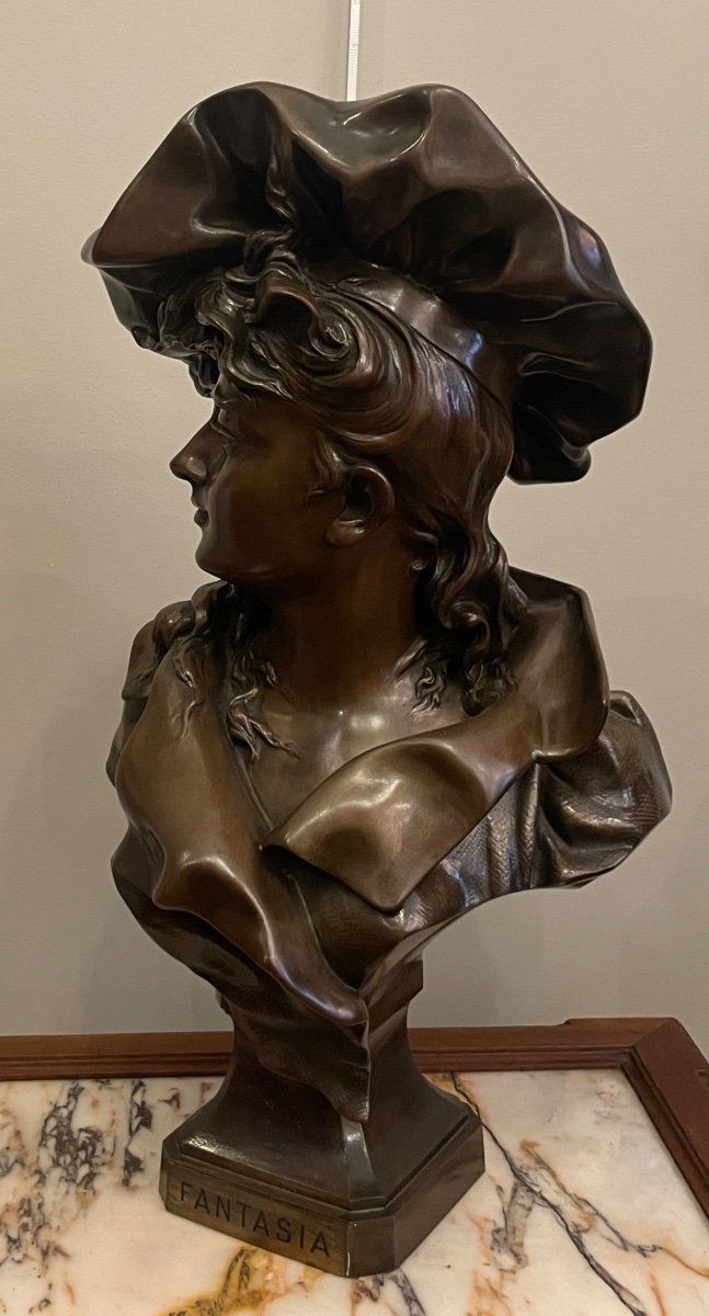 Scultura in bronzo Fantasia del XIX secolo
