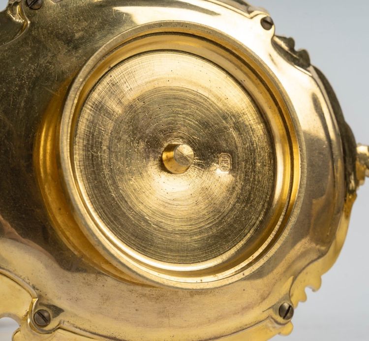 Coppia di candelieri in bronzo dorato e smalto cloisonné, fine XIX secolo