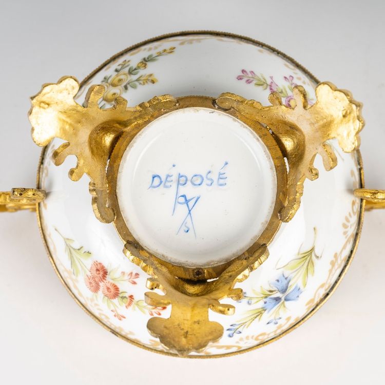 A Porcelain and Gilt Bronze Incense Burner, Early 20th Century
