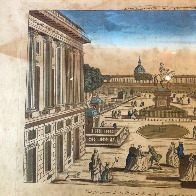 Two optical views, Paris, 18th century