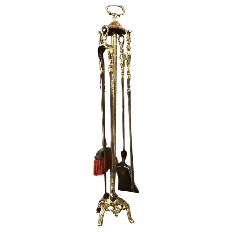 Beautiful 19th century iron and bronze mantelpiece in the Louis XVI style