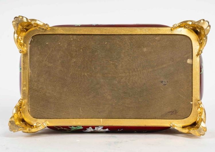 An Art Nouveau Enamel Jewelry Box