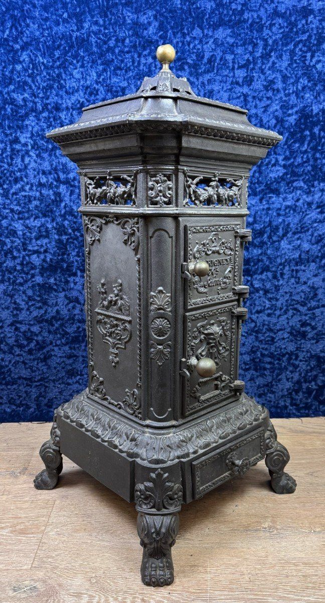 Cast Iron Stove Model Pagode From Varigney In Haute Saône
