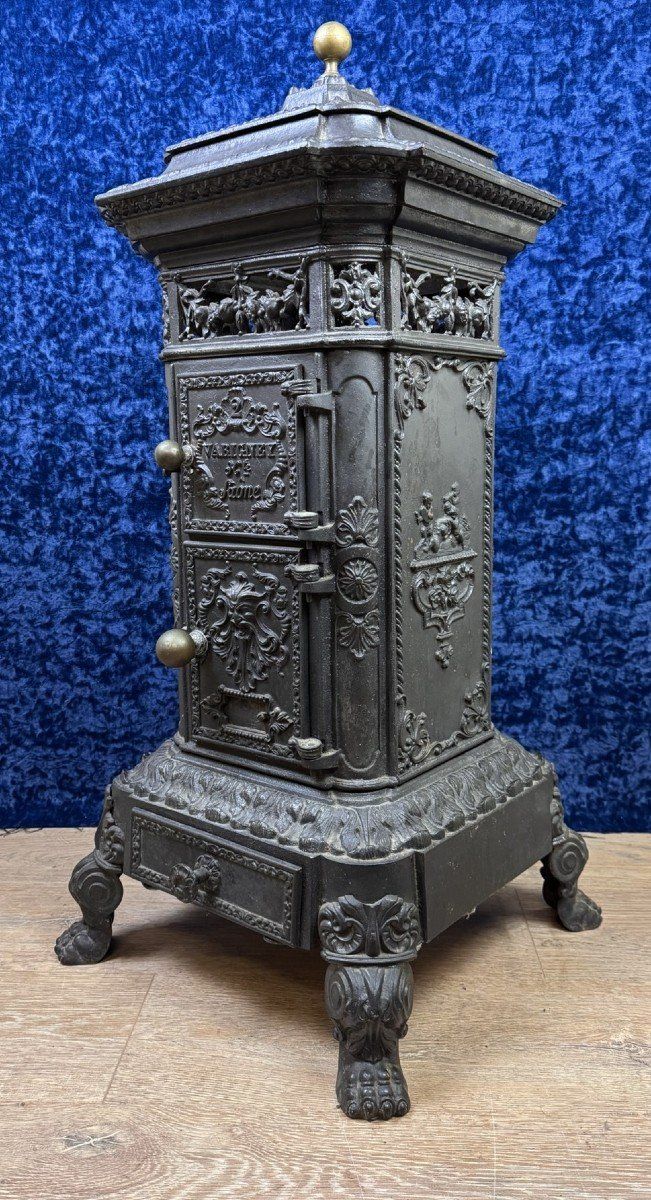 Cast Iron Stove Model Pagode From Varigney In Haute Saône