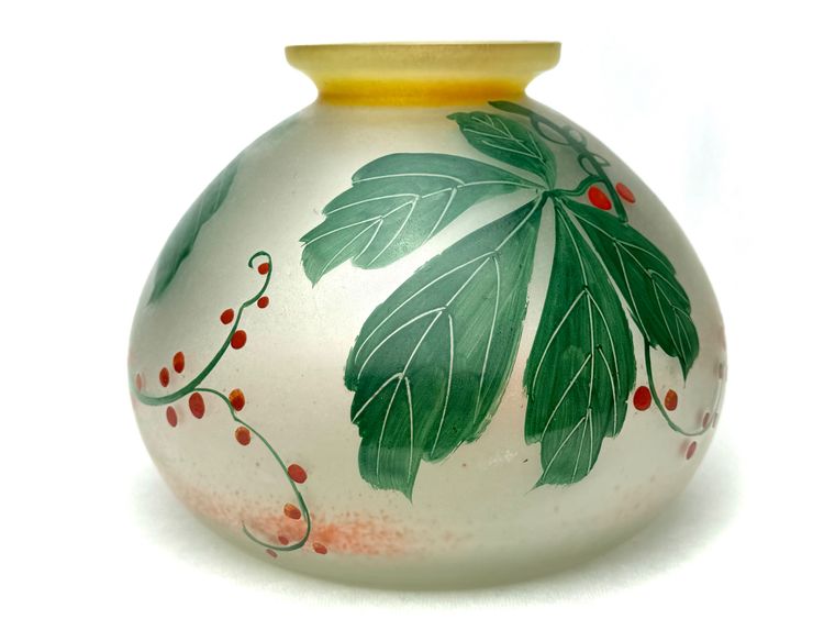 Vase en verre à décor des Groseilles 