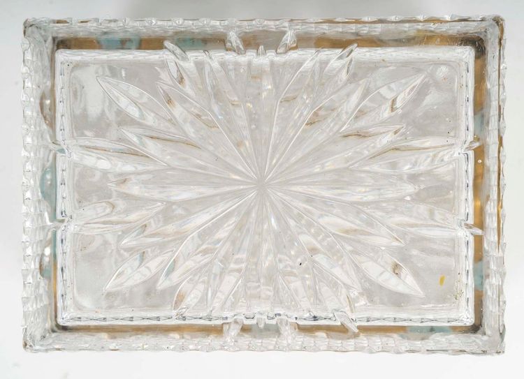 A Cut Crystal Jewelry Box, 20th Century