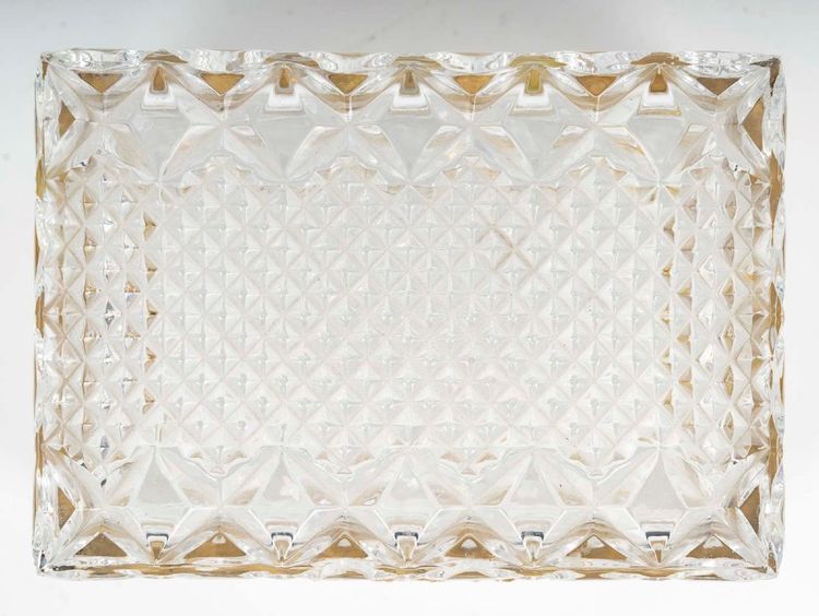 A Cut Crystal Jewelry Box, 20th Century