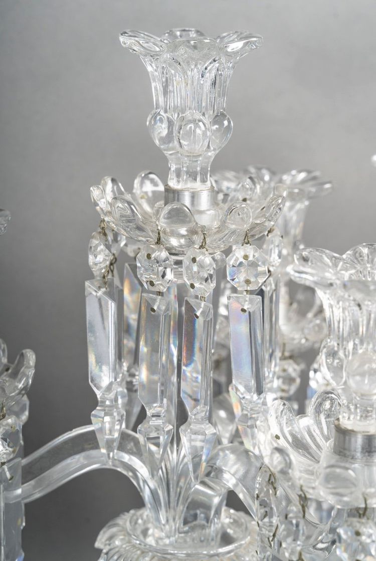 A Pair Of Baccarat Crystal Candlesticks