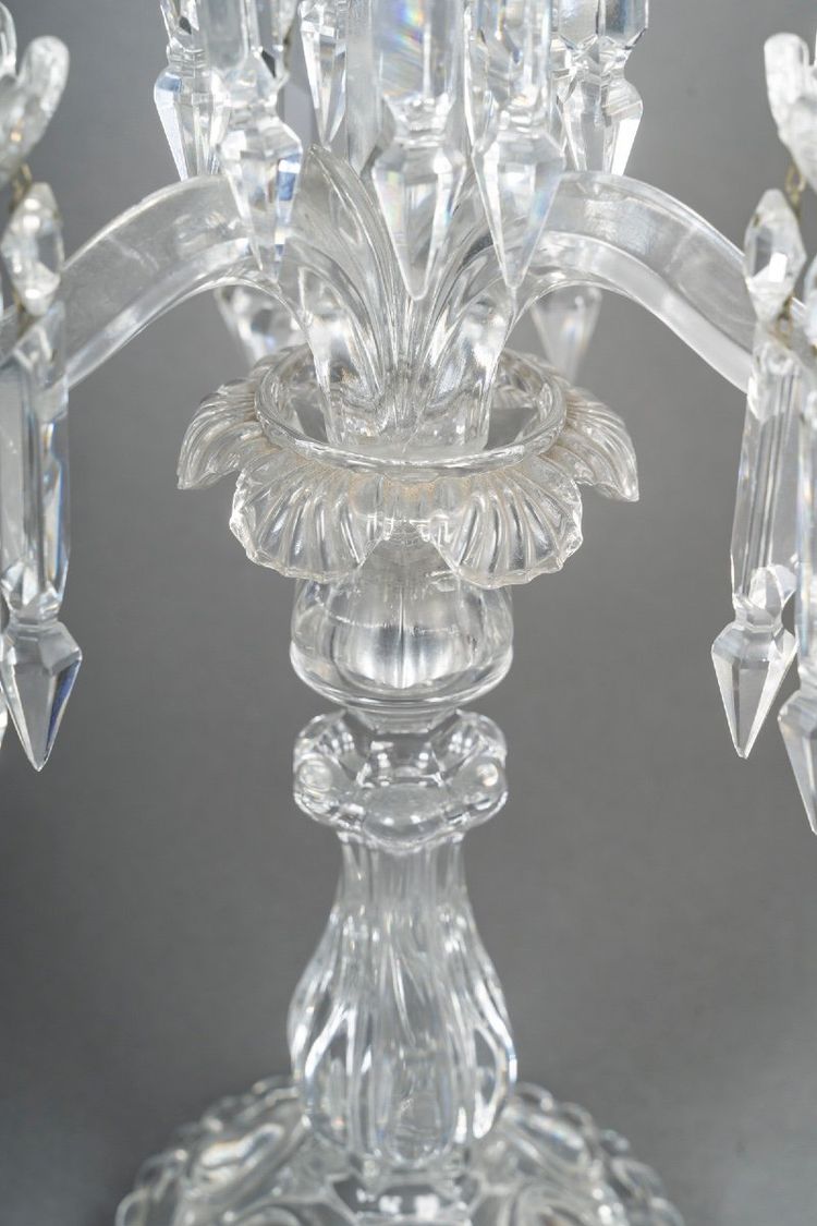 A Pair Of Baccarat Crystal Candlesticks
