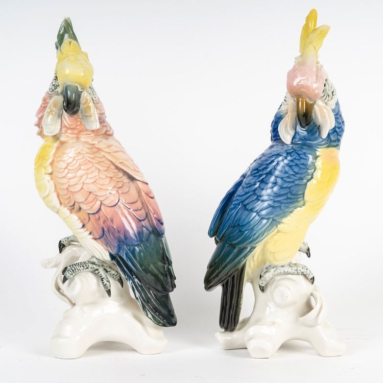 Coppia di sculture in porcellana, Sassonia - Karl Ens Volkstedt