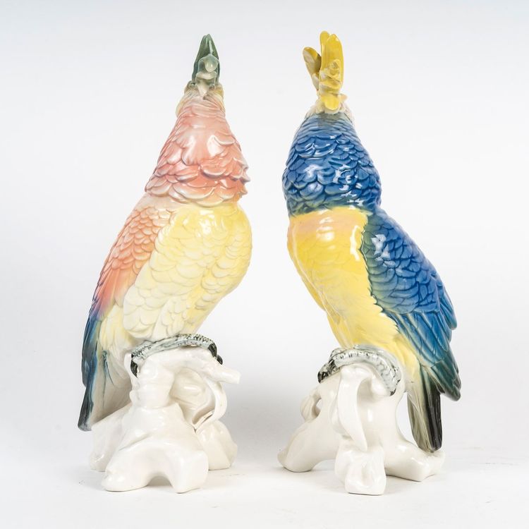 Coppia di sculture in porcellana, Sassonia - Karl Ens Volkstedt