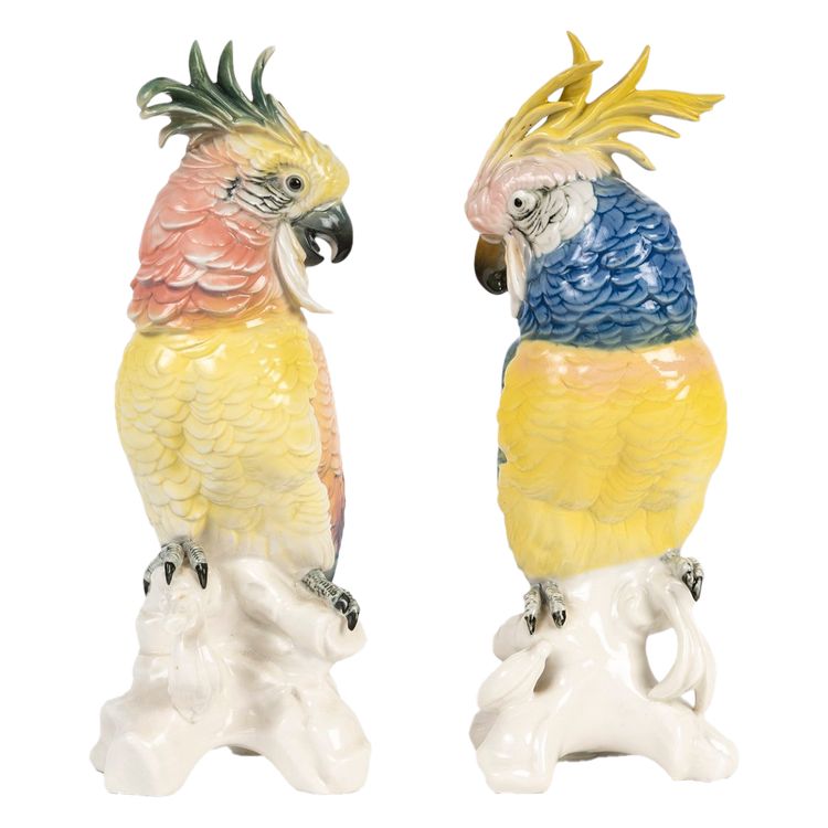 Coppia di sculture in porcellana, Sassonia - Karl Ens Volkstedt