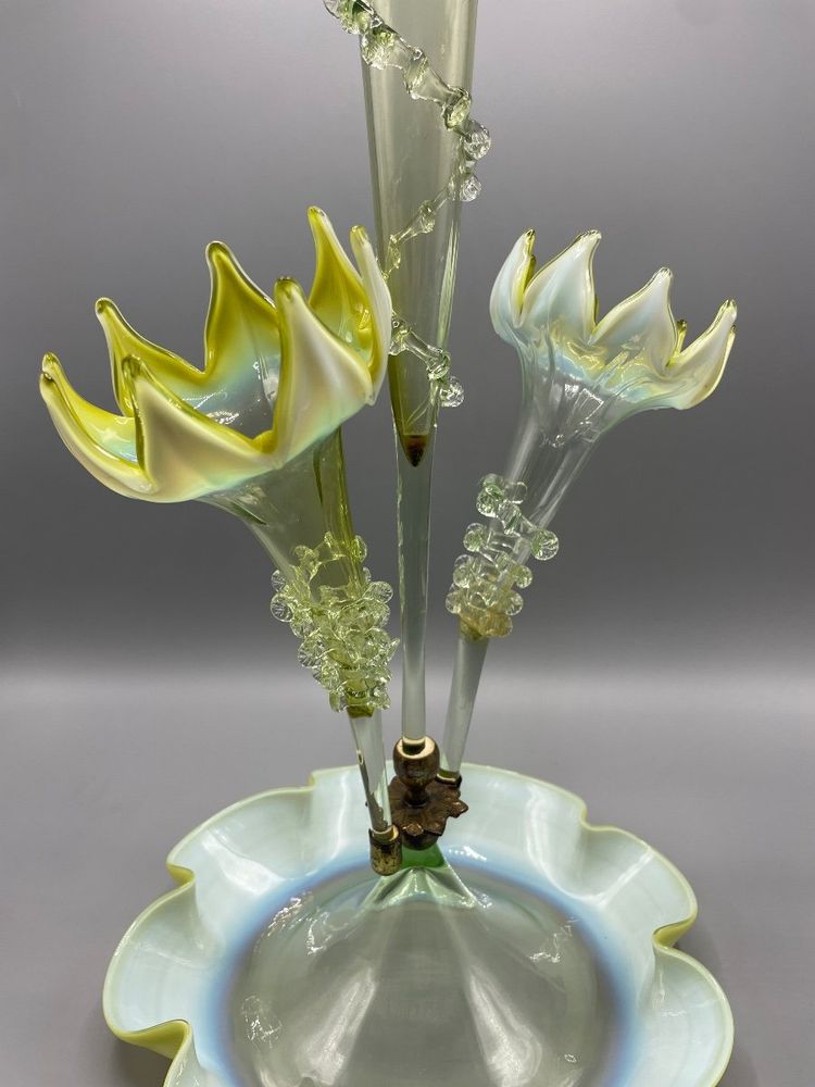  Art Nouveau Opaline Glass Soliflore